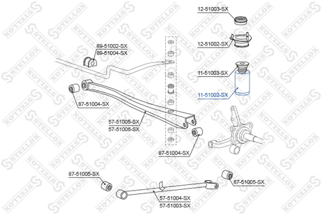фото Stellox 11-51002-SX Пыльник аморт. зад. Hyundai Accent/Pony Stellox 11-51002-SX Пыльник аморт. зад. Hyundai Accent/Pony