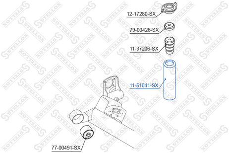 фото Stellox 11-51041-SX Пыльник аморт. зад. Hyundai Getz 02>, k Stellox 11-51041-SX Пыльник аморт. зад. Hyundai Getz 02>, k