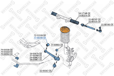 фото Stellox 7700145SX С/б рычага внутр. Peugeot 205 all 83-98 Stellox 7700145SX С/б рычага внутр. Peugeot 205 all 83-98