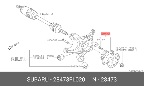 фото Subaru 28473-FL020 Ступица колеса ( 28473fl021 ) Subaru 28473-FL020 Ступица колеса ( 28473fl021 )