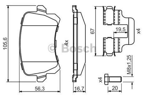 фото Bosch 0 986 494 731 Колодки тормозные дисковые | зад | Bosch 0 986 494 731 Колодки тормозные дисковые | зад |