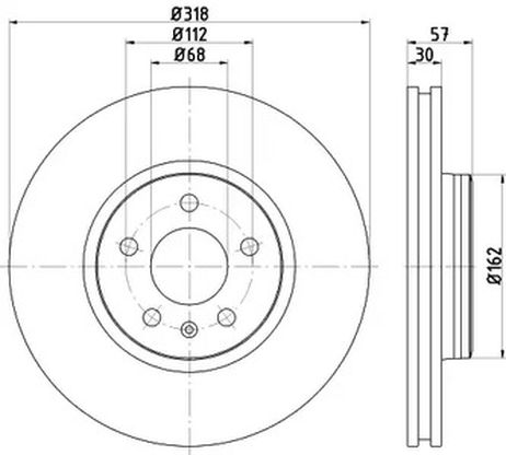 фото Hella 8DD 355 125-181 Тормозной диск Hella 8DD 355 125-181 Тормозной диск