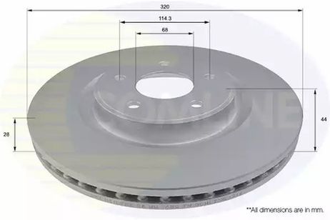 фото Comline ADC0298V Тормозной диск | перед | Comline ADC0298V Тормозной диск | перед |