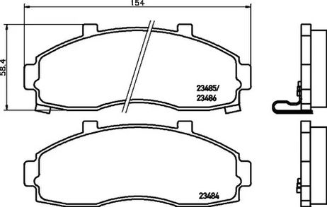 фото Hella 8DB 355 027-531 Комплект тормозных колодок Hella 8DB 355 027-531 Комплект тормозных колодок