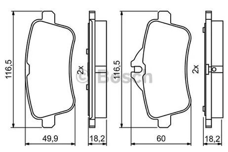 фото Bosch 0 986 495 403 Колодки тормозные дисковые | зад | Bosch 0 986 495 403 Колодки тормозные дисковые | зад |