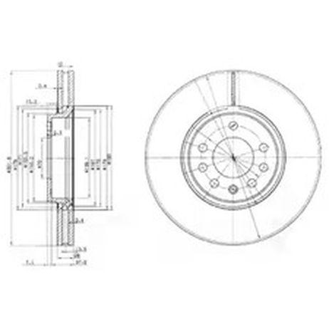 Delphi BG3772C Тормозной диск | перед |