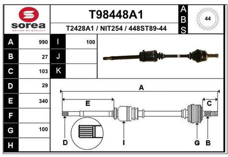 EAI T98448A1 Вал