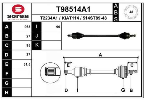 EAI T98514A1 Вал
