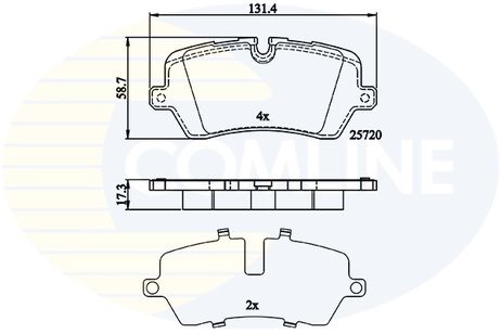 фото Comline CBP02256 Комплект тормозных колодок | зад | Comline CBP02256 Комплект тормозных колодок | зад |