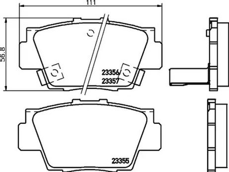фото Hella 8DB 355 029-031 Комплект тормозных колодок Hella 8DB 355 029-031 Комплект тормозных колодок