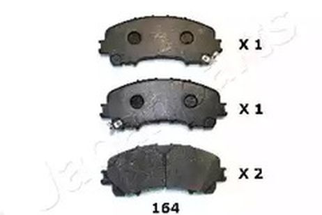 фото Japanparts PA-164AF Колодки тормозные дисковые, комплект | перед | Japanparts PA-164AF Колодки тормозные дисковые, комплект | перед |