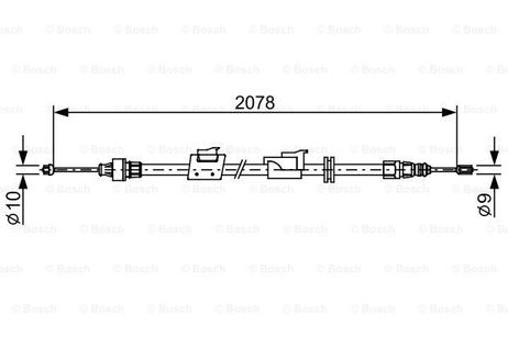 Bosch 1 987 482 706 Трос стояночного тормоза