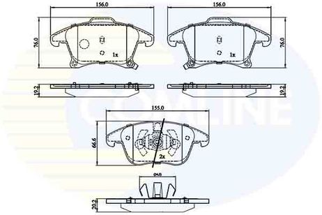 фото Comline CBP32286 Комплект тормозных колодок | перед | Comline CBP32286 Комплект тормозных колодок | перед |