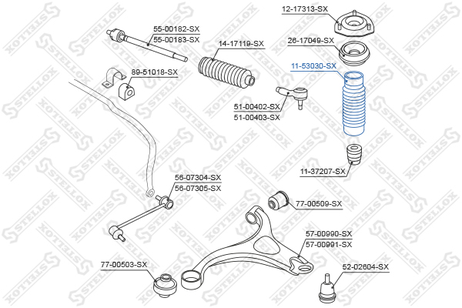 фото Stellox 11-53030-SX Пыльник аморт. зад. KIA Sportage 04> Stellox 11-53030-SX Пыльник аморт. зад. KIA Sportage 04>