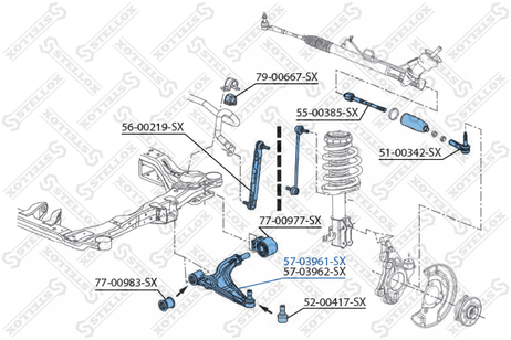 фото Stellox 57-03961-SX Рычаг лев. Opel Astra j 1.4-1.6/1.4-1.6 | перед | Stellox 57-03961-SX Рычаг лев. Opel Astra j 1.4-1.6/1.4-1.6 | перед |