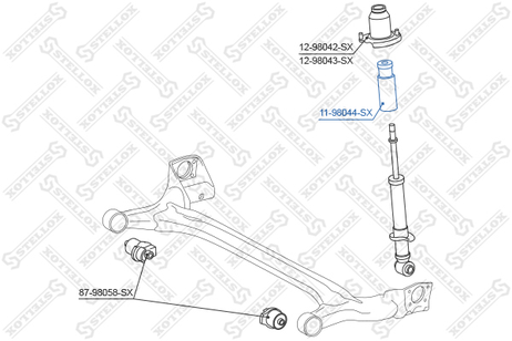 фото Stellox 11-98044-SX Отбойник-пыльник аморт. зад. Toyota Cor | прав/лев | Stellox 11-98044-SX Отбойник-пыльник аморт. зад. Toyota Cor | прав/лев |