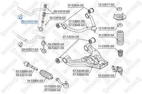 фото Stellox 89-53020-SX Втулка стабилизатора переднего KIA Sore Stellox 89-53020-SX Втулка стабилизатора переднего KIA Sore