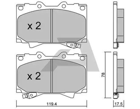 фото Aisin BPTO-1912 Комплект тормозных колодок Aisin BPTO-1912 Комплект тормозных колодок