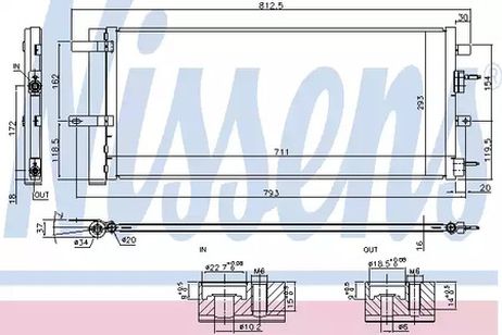 фото Nissens 940626 Радиатор кондиционера Nissens 940626 Радиатор кондиционера