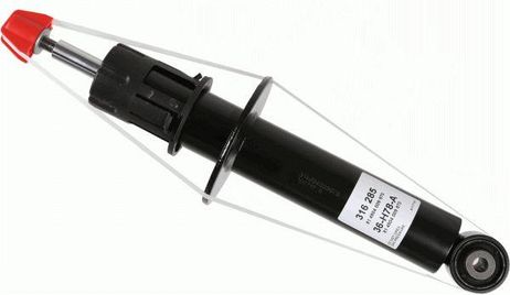 фото Sachs 316 285 Амортизатор Sachs 316 285 Амортизатор