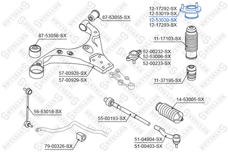 Stellox 12-53020-SX Подшипник | зад прав |