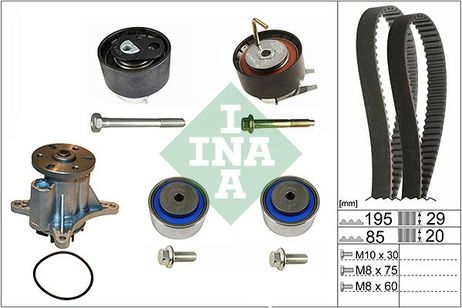 INA 530 0469 30 Комплект ремня ГРМ + насос водяной