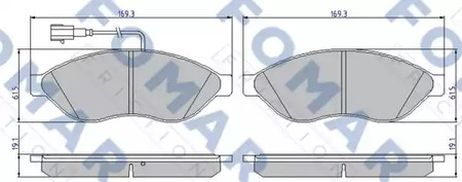 фото FOMAR Friction FO 924481 Колодки тормозные дисковые | перед | FOMAR Friction FO 924481 Колодки тормозные дисковые | перед |
