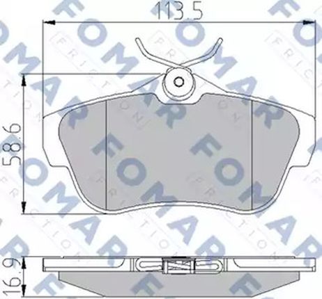 фото FOMAR Friction FO 930381 Комплект тормозных колодок | зад | FOMAR Friction FO 930381 Комплект тормозных колодок | зад |