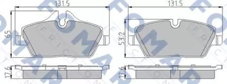 фото FOMAR Friction FO 928281 Колодки тормозные дисковые | перед | FOMAR Friction FO 928281 Колодки тормозные дисковые | перед |