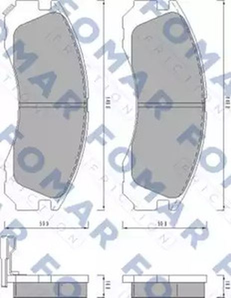 FOMAR Friction FO 478081 Колодки тормозные дисковые | перед |
