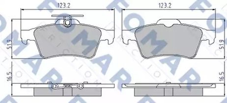 FOMAR Friction FO 926381 Колодки тормозные дисковые | зад |