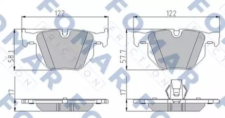 фото FOMAR Friction FO 931181 Колодки тормозные дисковые | зад | FOMAR Friction FO 931181 Колодки тормозные дисковые | зад |