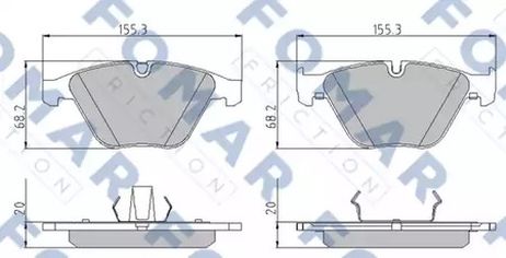 FOMAR Friction FO 922681 Колодки тормозные дисковые | перед |