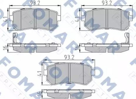фото FOMAR Friction FO 924081 Колодки тормозные дисковые | зад | FOMAR Friction FO 924081 Колодки тормозные дисковые | зад |