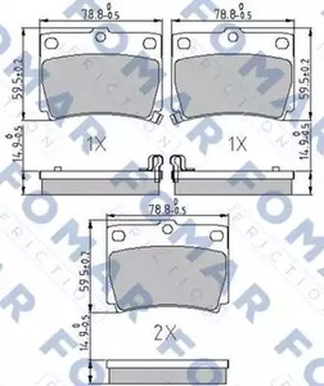 фото FOMAR Friction FO 239281 Колодки тормозные дисковые | зад | FOMAR Friction FO 239281 Колодки тормозные дисковые | зад |
