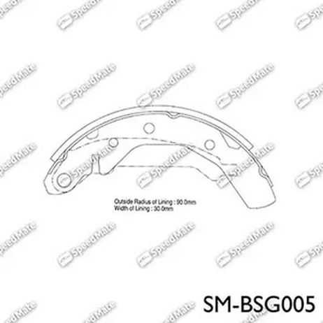 фото SpeedMate SM-BSG005 Комлект тормозных накладок | зад | SpeedMate SM-BSG005 Комлект тормозных накладок | зад |