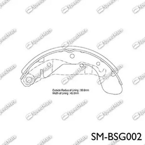 фото SpeedMate SM-BSG002 Колодки тормозные барабанные | зад | SpeedMate SM-BSG002 Колодки тормозные барабанные | зад |