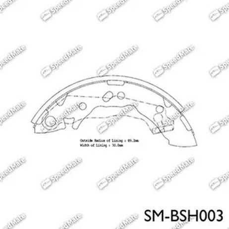 фото SpeedMate SM-BSH003 Колодки тормозные барабанные | зад | SpeedMate SM-BSH003 Колодки тормозные барабанные | зад |