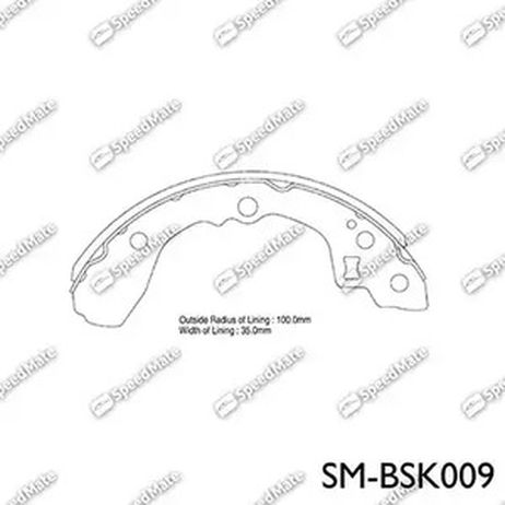 фото SpeedMate SM-BSK009 Комлект тормозных накладок | зад | SpeedMate SM-BSK009 Комлект тормозных накладок | зад |