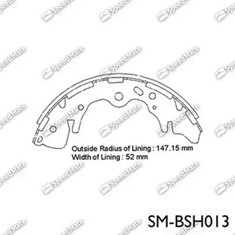 фото SpeedMate SM-BSH013 Комлект тормозных накладок | зад | SpeedMate SM-BSH013 Комлект тормозных накладок | зад |