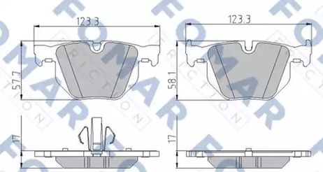 фото FOMAR Friction FO 930181 Комплект тормозных колодок | зад | FOMAR Friction FO 930181 Комплект тормозных колодок | зад |