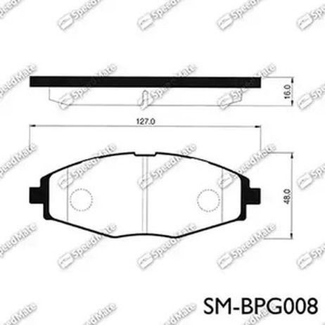 фото SpeedMate SM-BPG008 Комплект тормозных колодок | перед | SpeedMate SM-BPG008 Комплект тормозных колодок | перед |