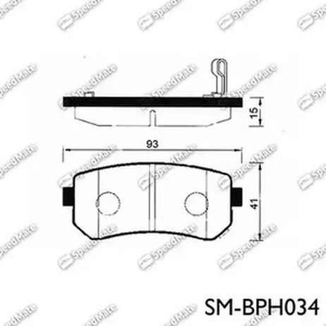 фото SpeedMate SM-BPH034 Комплект тормозных колодок | зад | SpeedMate SM-BPH034 Комплект тормозных колодок | зад |