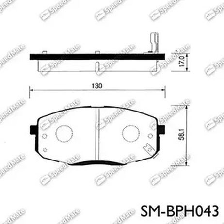 фото SpeedMate SM-BPH043 Комплект тормозных колодок | перед | SpeedMate SM-BPH043 Комплект тормозных колодок | перед |