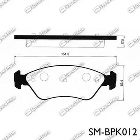 фото SpeedMate SM-BPK012 Комплект тормозных колодок | перед | SpeedMate SM-BPK012 Комплект тормозных колодок | перед |