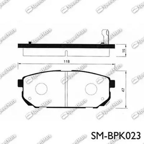 фото SpeedMate SM-BPK023 Комплект тормозных колодок | зад | SpeedMate SM-BPK023 Комплект тормозных колодок | зад |