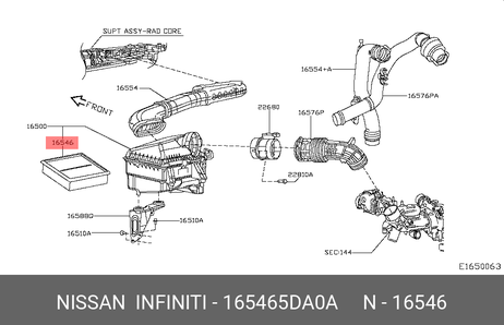 фото Nissan 16546-5DA0A Фильтр воздушный Nissan 16546-5DA0A Фильтр воздушный