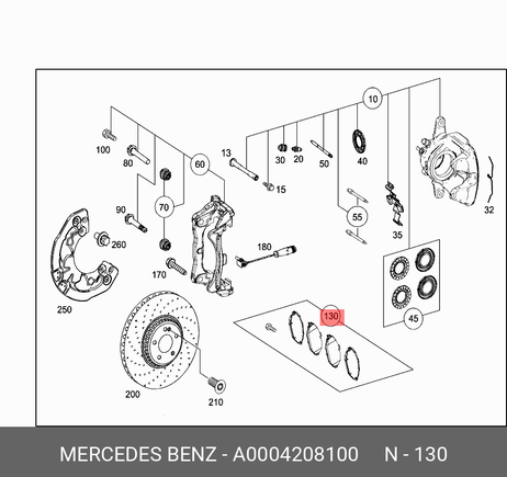 фото Mercedes A000 420 81 00 Колодки тормозные дисковые | перед | Mercedes A000 420 81 00 Колодки тормозные дисковые | перед |