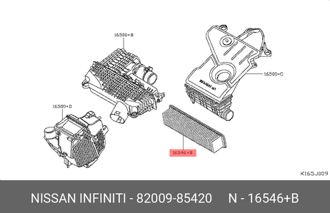 Nissan 82009-85420 Фильтр воздушный