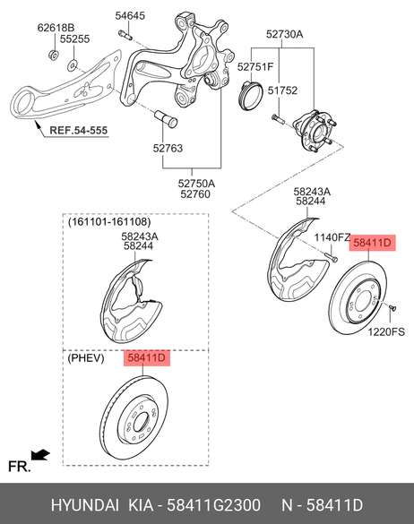 фото Hyundai/Kia 58411-G2300 Диск тормозной | зад | Hyundai/Kia 58411-G2300 Диск тормозной | зад |